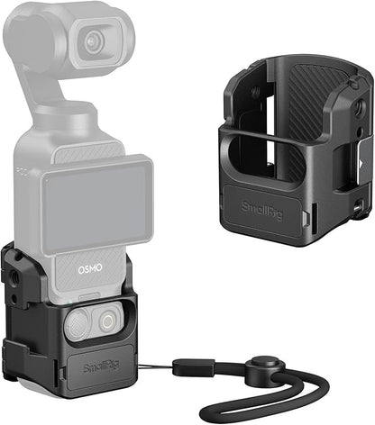 SMALLRIG Expansion Adapter Accessorie for DJI Osmo Pocket 3, Aluminium Protective Cage, 52g Lightweight Mount for Pocket 3, with Cold Shoe Mount, 1/4"-20 Threaded Toles and Claw Ports