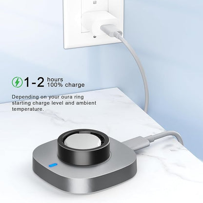 ZOOROO Charger Compatible with Oura Ring Gen 3 Size 8, Fast Charging Dock with USB-C Cable