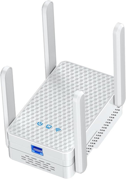 2026 WiFi 6 Extender Signal Booster, Longest Range up to 19980 sq.ft for Home, AX3000 Dual Band WiFi Repeater, Wireless Internet Extender with Gigabit Ethernet Port, 10X Faster Access Point, Onemesh