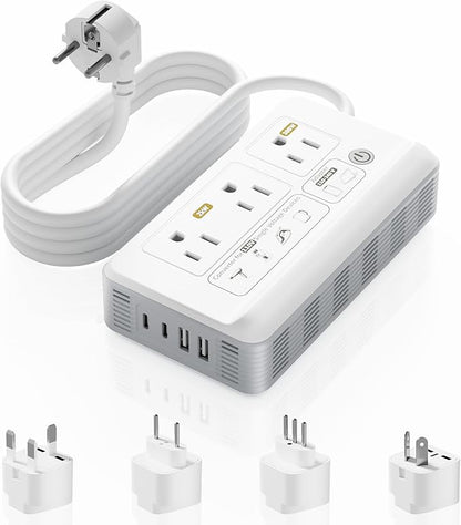 Mapambo 2000W Voltage Converter US to Europe, 7 in 1 Converter for European Travel for Hair Dryer, Kettles, Coffee Makers and etc. 220v to 110v Converter for International Travels