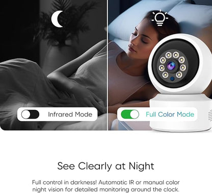 VSTARCAM WiFi Camera Indoor Wireless, 1080P with 5X Zomm, 360° Pan-Tilt, Color Night Vision, Motion Detection, Real-time Alerts, 2-Way Audio, Works with Alexa, Cloud & SD Card Storage(up to 256GB)