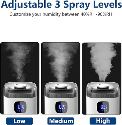 Akeshan Large Humidifier for Bedroom, 9L/2.5Gal Ultrasonic Cool Mist, Easy Clean with 350ML/H Large Mist Speed, Remote control, Quiet Tower, Suitable for Kids Room Plant Yoga