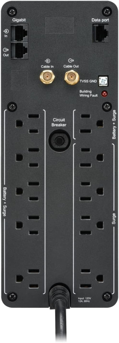 APC UPS Back-UPS Pro, 1000VA Sinewave UPS Battery Backup & Surge Protector, LCD, AVR, BR1000MS
