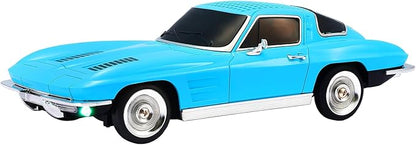 WSTER Retro American Style car Bluetooth Speaker, Portable Wireless Outdoor Speaker, TWS Stereo, Support USB/TF/AUX, Party Bluetooth Speaker with Microphone,Classic car Gifts for Men(Blue)