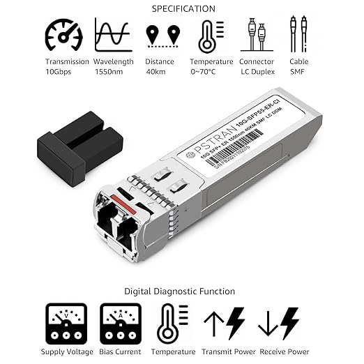 OPSTRAN 10GBASE-ER SFP+ Optical Transceiver Module Compatible with Fortinet FN-TRAN-SFP+ER 1550nm 40km DOM Duplex LC SMF
