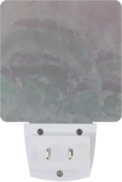 Smoaffly Color Pink Fluorite Crystal Stone Night Light Plug-in LED Nightlights Auto Sensor Night Lamp Dusk-to-Dawn Lamp Home Decor for Nursery Children Girls Boys