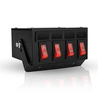 Ultra Bright Lightz 1100 4-Switch Backlit Controller Box | Emergency Vehicle Strobe Warning Lights | Siren | Speaker