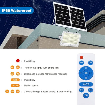TINSUM 500W Solar Led Flood Lights Outdoor, 28000 Lumens Solar Security Street Lights Dusk to Dawn 1920LED with Remote White Led for Parking Lot,Stadium,Yard,Swimming Pool, Pathway,Flag Pole,Driveway