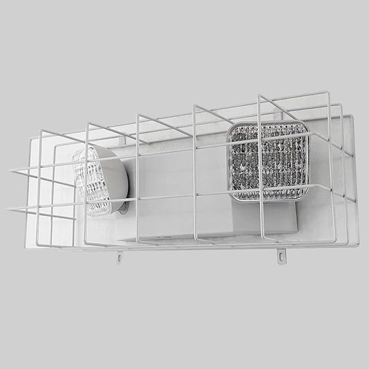 TANLUX LED Emergency Light with Wire Guard, Protective Coated Steel Wire Guard with Emergency Light