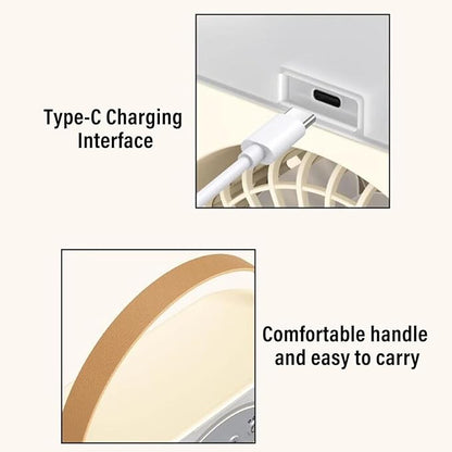 RiToEasysports Portable Air Conditioners, Evaporative Cooler Personal Air Cooler with 3 Speeds 4000mAh Battery Timer USB C Charging for Home Office Travel