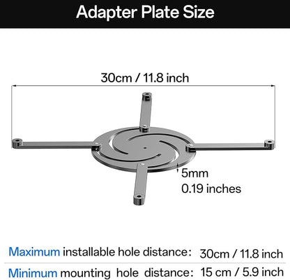 Perfectisan Multi-Holes Adapter Plate, Aluminum Alloy Material