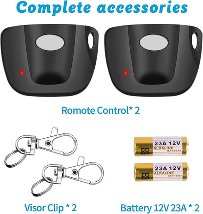 2-Pack 300MHz 10 dip Switch for Multicode Garage Gate Door Opener Remote Control, Replacement for 3089,3070,3060,308911,MCS308911,MCS306010,MCS3070 Gate Clicker with Keychain.