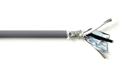 KWANGIL 2C 14AWG AMESB Shielded Cable Wire (UL2464) - Flexible Str TC, PVC Ins, OS+Drain+TC BRD, PVC JKT for CNC Machine, Stepper Motor, VFD Spindle (Gray 50FT)