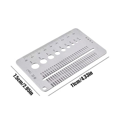 High-Precision Crack Width Gauge, Stainless Steel Precision Scale Home Inspection Crack Measuring Tool for Wall Inspection, Construction Monitoring, Home Maintenance