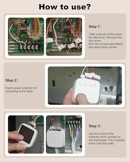 Power Extender Kit for Ecobee Smart Thermostats, C-Wire Adapter for Ecobee3 Lite, Premium, Enhanced, Essential, Lite, Smart Thermostat for ecobee4 and Smart Thermostats with Voice Control