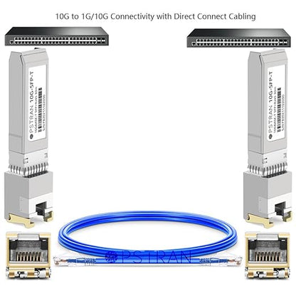 OPSTRAN 10GBASE-T SFP+ to RJ45 Copper Transceiver Module Compatible with Fortinet FN-TRAN-SFP+GC FS-TRAN-SFP+GC 10G SFP+ 30m Cat6a/7 4 Pack