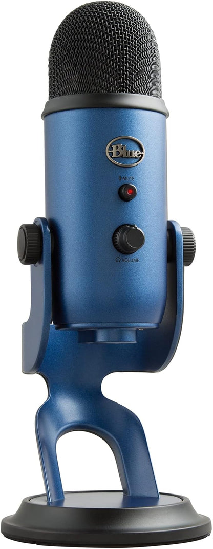 Logitech Creators Blue Yeti USB Microphone for Gaming, Streaming, Podcast, YouTube, Discord, PC, Studio Sound, Plug & Play-Midnight Blue