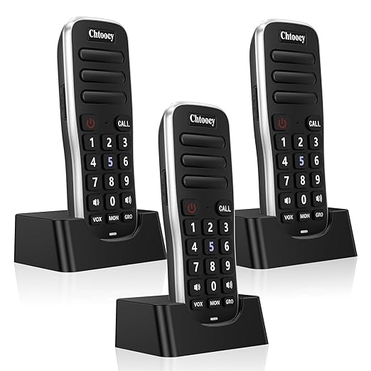 Intercoms Wireless for Home, 1 Mile Long Range for House Business Office, Handheld Room to Room Communication System, Rechargeable Loud & Clear 10-Channel Anti-Interference Intercom System