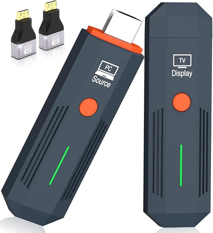 2026 Upgraded Wireless HDMI Transmitter and Receiver 328FT/100M, Plug & Play 5G+2.4G Wireless HDMI Extender Kit Display Adapter, 4K Decode 1080P Output, for Audio to Monitor from PC/Projector/TV Box