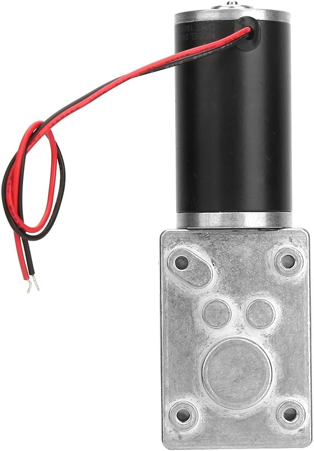 Reversible Gear Motor, DC 24V 8mm Shaft Gear Motor High Torsion Metal Reversible Electric Turbo Speed Reduction Motor for Curtain Machine Advertising Equipment Window Opener(30RPM)