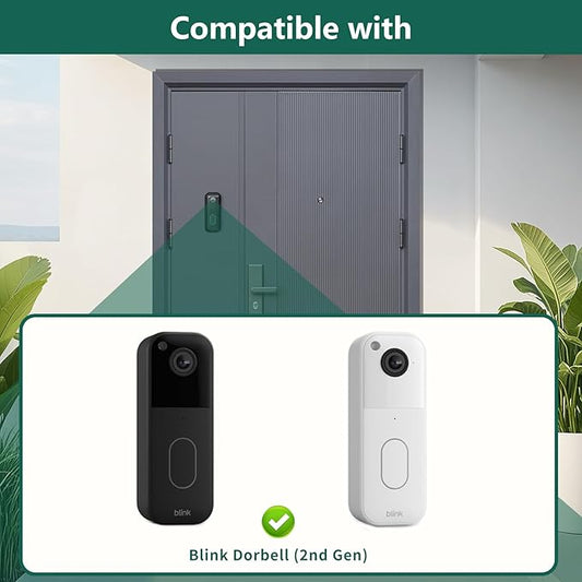 All-new Blink Doorbell Mount,Compatible with Blink Video Doorbell Camera(2nd Gen),No drilling Blink Mount Bracket,Easy to Install for Blink Doorbell Security System(Blink Doorbell Not Included),Black