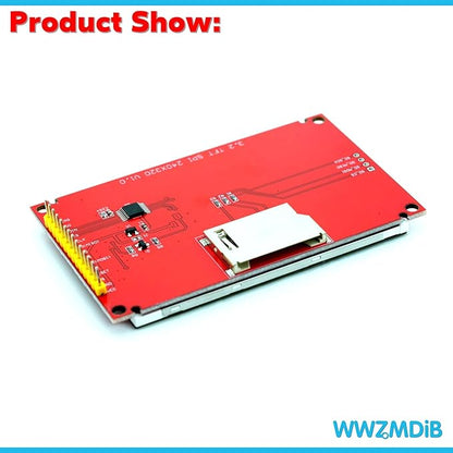 WWZMDiB TFT LCD Touch Display Module SPI Interface for Arduino (3.2", 320x240, ILI9341)