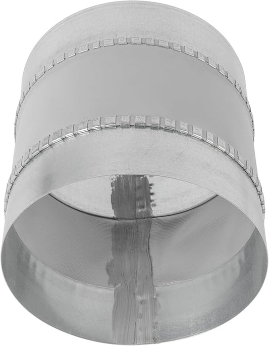 Repa Market 6" Inch Flexible Vibration And Noise Reducing Coupler - Female Fit Duct Connector – Galvanized Steel Coupling for Joining Two Male Duct Fittings – HVAC Ventilation Inline Joint