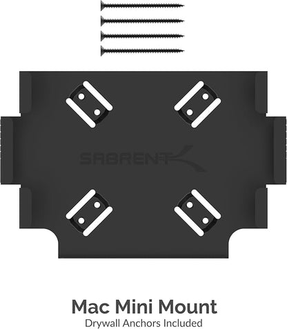 SABRENT Mac mini VESA Mount/Wall Mount/Under Desk Mount [Black] (BK-MABM)