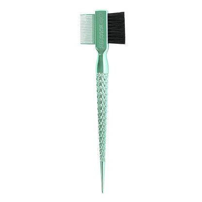 Style Factor EDGE BOOSTER® Hammer Brush Rat Tail– Double-Sided Edge Control Brush & Comb with Boar Bristles – For Edges, Slick Backs, Baby Hair Styling, and Taming Flyaways