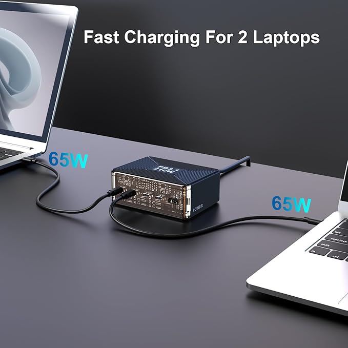 210W USB C Charger, Graaci GaN 5-Port PD3.1 140W 100W PPS Fast Charging Station, Type C Laptop Wall Charger Power Adapter for MacBook Pro/Air M2, iPhone 15 Pro, Galaxy S23 Ultra, Pixel 8, Steam Deck