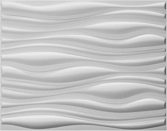 Art3d Decorative 3D PVC Wall Panel for Interior Décor, 6-Pack 24.6 x 31.5 in., Wave 2