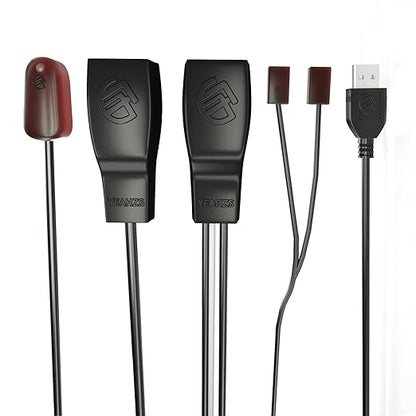 SZBJ IR Repeater,IR Remote Control Extender,Infrared Repeater System,Apply to Cat6/Cat5e/Cat7 Ethernet Cable Connection(Dual Head ir emitter)
