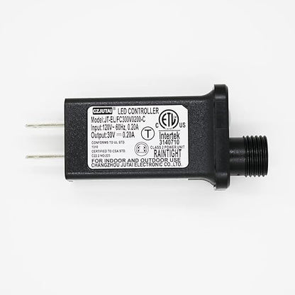 2 PCS 8 Mode Light LED Transformer 30V LED Controller Class 2 Power Supply,Transformer US Plug Adapter Replacement for String Light, not Fit 8 Mode with Control Box and 1 Mode String Light