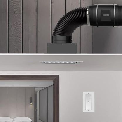 AC Infinity CLOUDWAY Whole House EC Fan S10, 1200 CFM with Remote 10-Speed Wireless Fan Controller, 10” Ceiling Mount House Attic Vent, Exhaust Home Ventilation System