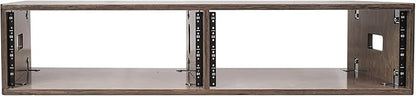 Sound Town DIY 2 x 4U Studio Rack with Baltic Birch Plywood, Weathered Brown for Recording Room, Home Studio (SDRK-D4B)