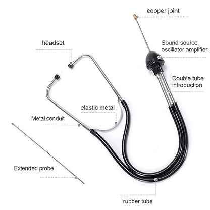 Lamoutor 2Pcs Automotive Mechanic Stethoscope Engine Stethoscope Tool for Cars, Trucks and Motorcycles
