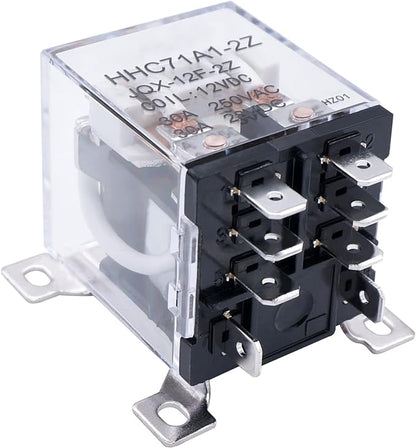 TWTADE/JQX-12F-2Z DC 24V Coil Voltage 30A DPDT 2NO+2NC General Purpose High Power Relay 8 Pin