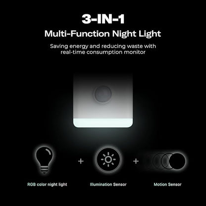 THIRDREALITY Multi-Function Night Light, Zigbee Repeater, 3-in-1 Combines a Motion Sensor, a Illumination Sensor and RGB Color Night Light, 1-100% Adjustable Brightness, Zigbee hub Required