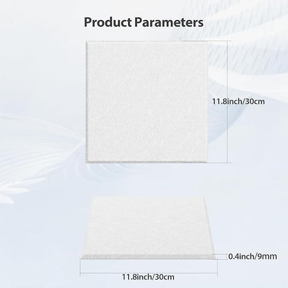 Amantech 12 Pack Acoustic Panels Self Adhesive Sound Proof Foam, High Density Sound Acoustic Panel, 12X12X0.4 Inch Square Panels in Home, Office, Reccording Room, Studio,and more(Snow White)