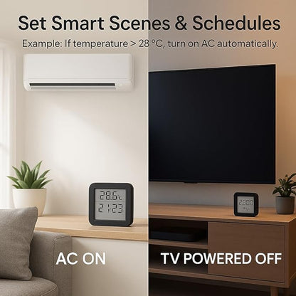 Toyanc Universal Remote Hub: WiFi IR Blaster with Built-in Temp & Humidity Monitor - Smart Home Automation for Air Conditioner, TV, & Audio - Compatible with Smart Life, Tuya, Alexa & Google