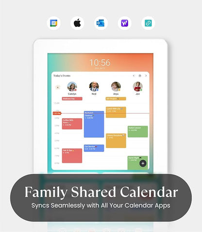 Cozyla Mate Calendar+ 2: 15.6" Digital Calendar Wall Touch Screen Chore Chart Customizable Dashboard Smart Electronic Display for Family Schedules Meal Plan All App Support Wall Mount Planner for 2026