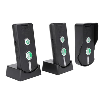 Swokely Rechargeable Wireless Intercom Unit, 2-Way Talking, 500 Meter Talking Distance, Power Saving, IP54 Water Resistance Rating, 2 Pcs, Suitable for Home, Office (Black)