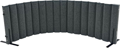 Versare VersiPanel Acoustical Partition Wall - Sound Panel Classroom Office Room Divider, Flexible Arrangement, Easy Roll-up Storage (Grey, 8' Wide x 30" Tall)