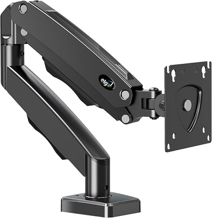 ELG Full Motion Swivel Single Monitor Desk Mount Stand: Empower Your Workspace with Unmatched Flexibility for 17” to 35'' Displays (4.4lbs to 19.8lbs Load) - F80N Model in Striking Black