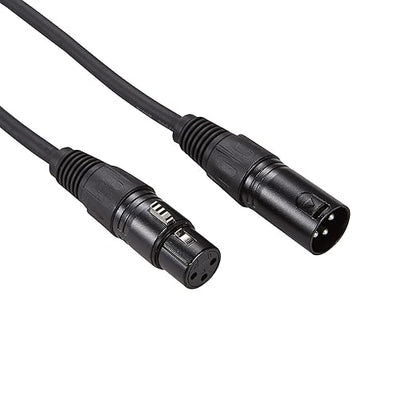 MFL. 6.6 ft Flexible DMX Cable 3 Pin Signal XLR Male to Female Cable Wire for Stage Lighting DJ Lights, 110 Ohms Impedance, Black, 4 Pack