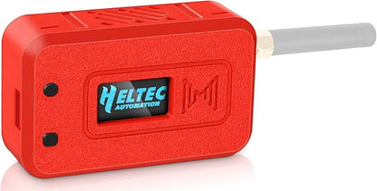 Meshnology Case for LoRa ESP32 V3 Module Board Device Set - Development Board Antenna 3000mAh Battery All-in Enclosure OLED Screen Protection Shell with Type C Interface (N35 Version, Red)