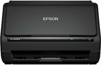 Epson Workforce ES-500W II Wireless Color Duplex Desktop Document Scanner for PCand Mac with Auto Feeder (ADF), Scan from Smartphone or Tablet