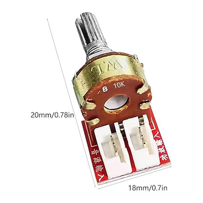 Double Gang Potentiometer Sound Control Module B10K/B50K/B100K for Auditory Projects Stereo Adjustment Board Double Gang Potentiometer