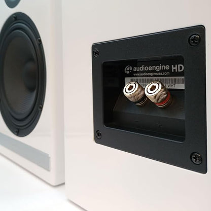 Audioengine HDP6 Passive Speakers Bookshelf Speakers Pair | Home Stereo High-Powered 2-Way Desktop Speakers | AV Receiver or Integrated Amplifier Required (White)