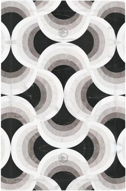 Bvtewkhz Black/White Art Marble No Device Single Blank Decorative Light Switch Covers Electrical Faceplate Switch Plates for Bathroom Kitchen Home